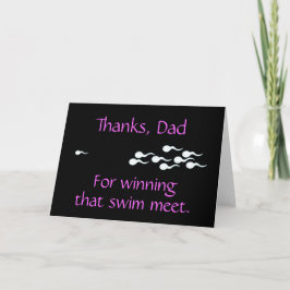 Tarjeta De Agradecimiento Gracias, Papá... Por Ganar Ese Encuentro De Baños
