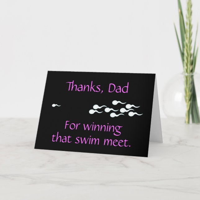Tarjeta De Agradecimiento Gracias, Papá... Por Ganar Ese Encuentro De Baños (Anverso)