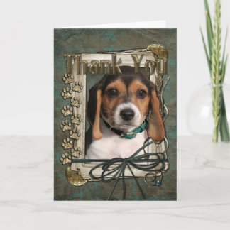 Tarjeta De Agradecimiento Gracias - Papas de piedra - Beagle Puppy