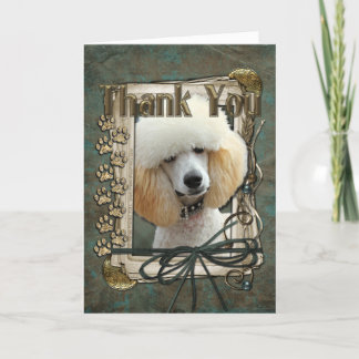 Tarjeta De Agradecimiento Gracias - Papas de piedra - Poodle - Apricot