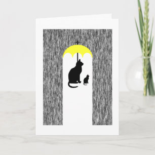 Tarjeta De Agradecimiento Gracias (Paraguas)