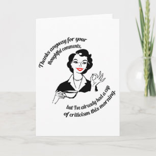 Tarjeta De Agradecimiento Gracias, pero no gracias.