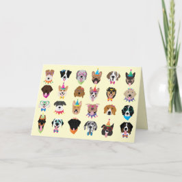 Tarjeta De Agradecimiento Gracias Perro de Cumpleaños se Enfrenta A Animales