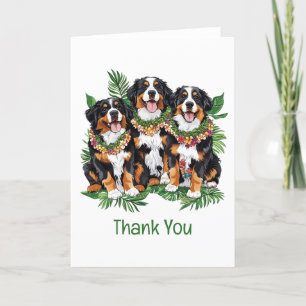 Tarjeta De Agradecimiento Gracias Perros de montaña Berneses de Hawái