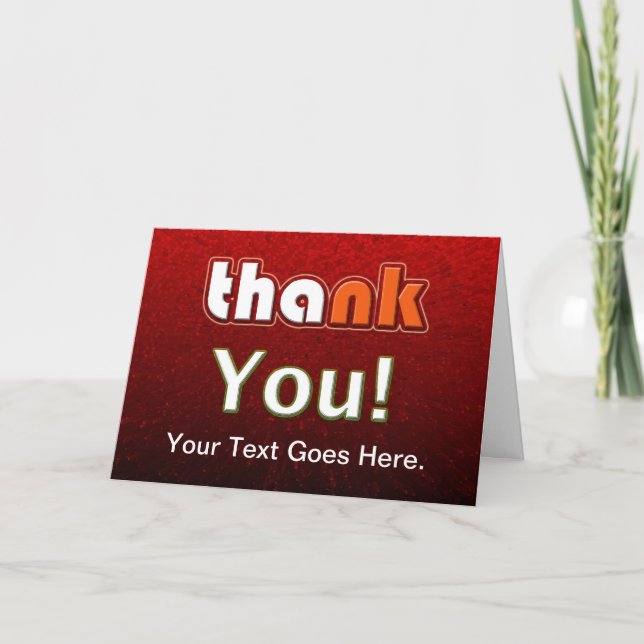 Tarjeta De Agradecimiento Gracias Personalizable (Anverso)
