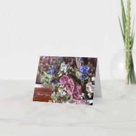 Tarjeta De Agradecimiento Gracias, Personalizado de las flores de época enca