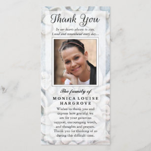 Tarjeta De Agradecimiento Gracias Personalizado Fotografía Simpatía - Floral