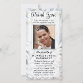 Tarjeta De Agradecimiento Gracias Personalizado Fotografía Simpatía - Floral