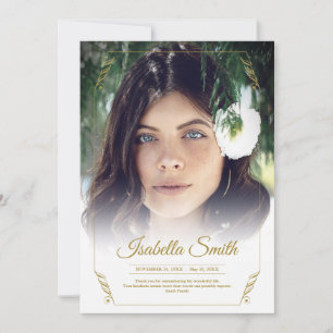 Tarjeta De Agradecimiento Gracias Personalizado Funeral Foto Simpatía Pérdid