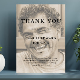 Tarjeta De Agradecimiento Gracias Personalizado Funeral Foto Simpatía Pérdid