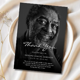 Tarjeta De Agradecimiento Gracias Personalizado Funeral Foto Simpatía Pérdid