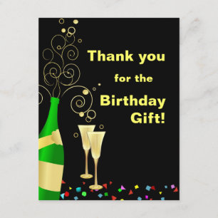 Tarjeta De Agradecimiento Gracias - Personalizado Regalo de cumpleaños Graci