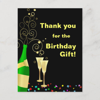 Tarjeta De Agradecimiento Gracias - Personalizado Regalo de cumpleaños Graci