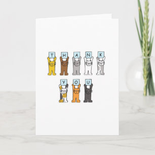 Tarjeta De Agradecimiento Gracias Personalizados Gatos