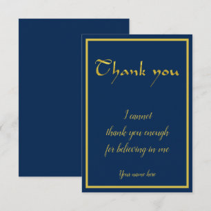 Tarjeta De Agradecimiento Gracias personalizados por creer en mí