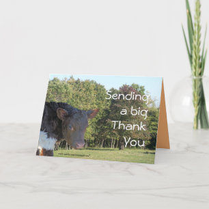 Tarjeta De Agradecimiento Gracias-personalizar de BabyCalf cualquier ocasión