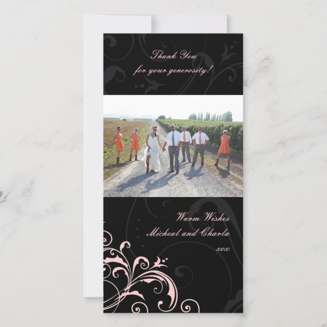 Tarjeta De Agradecimiento Gracias Photocard (4x8) (Anverso)