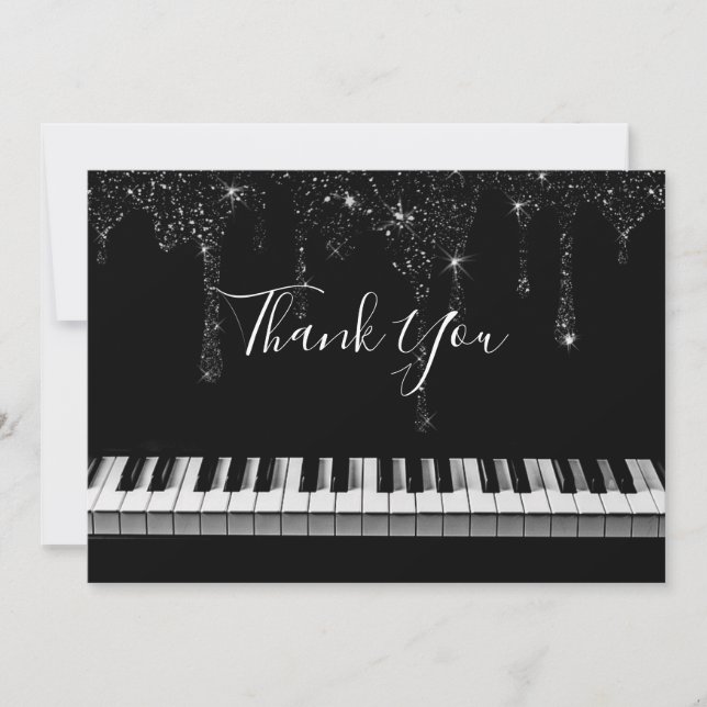 Tarjeta De Agradecimiento gracias pianista (Anverso)