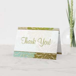 Tarjeta De Agradecimiento Gracias plegado Burst Floral Card
