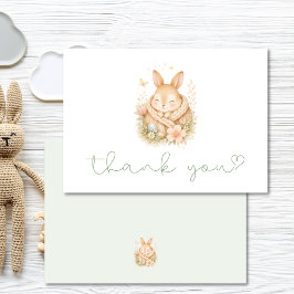 Tarjeta De Agradecimiento Gracias por Agradecer Cute Little Bunny Baby Showe