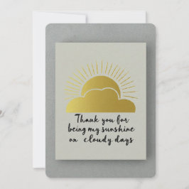 Tarjeta De Agradecimiento Gracias por apoyar los días nublados