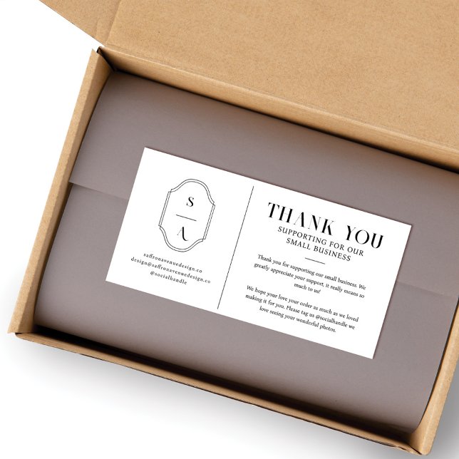 Tarjeta De Agradecimiento Gracias por apoyar nuestro Monograma de Pequeña Em (Subido por el creador)