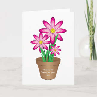 Tarjeta De Agradecimiento Gracias Por Ayudarme A Crecer - Flor Feliz