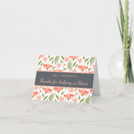 Tarjeta De Agradecimiento Gracias Por Ayudarnos A Bloom Teacher Gracias Tarj