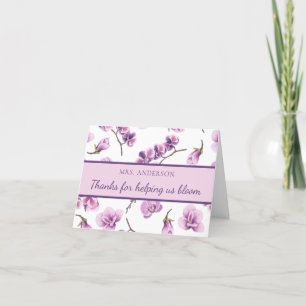 Tarjeta De Agradecimiento Gracias Por Ayudarnos A Bloom Teacher Greeting Car