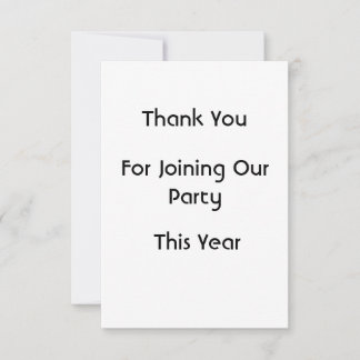 Tarjeta De Agradecimiento ¡Gracias por Celebrar Con Nosotros!