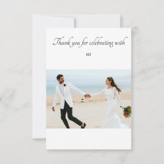 Tarjeta De Agradecimiento Gracias por celebrar con nosotros - Boda