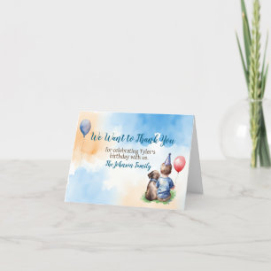 Tarjeta De Agradecimiento Gracias por celebrar con nosotros   Cumpleaños