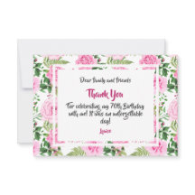 Gracias por celebrar las rosas rosadas de cumpleañ