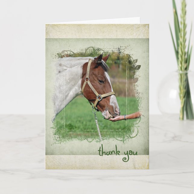 Tarjeta De Agradecimiento gracias por comer alfalfa (Anverso)