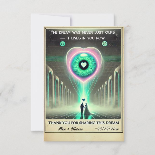 Tarjeta De Agradecimiento 💌 "Gracias por compartir este sueño" (Anverso)