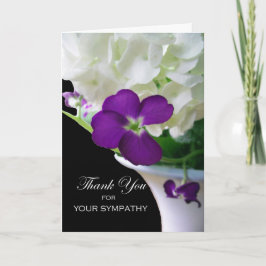 Tarjeta De Agradecimiento Gracias por condolencia, Hydrangea, acción