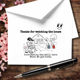 Tarjeta De Agradecimiento Gracias por cuidar la casa