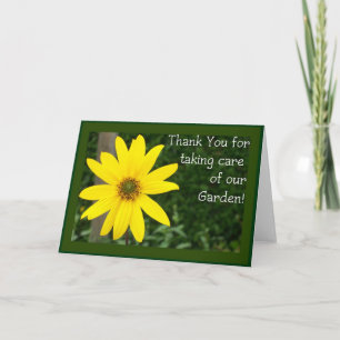 Tarjeta De Agradecimiento 'Gracias por cuidar nuestro jardín'