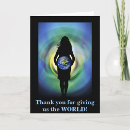 Tarjeta De Agradecimiento Gracias por darnos el MUNDO