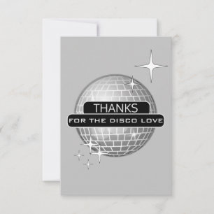 Tarjeta De Agradecimiento GRACIAS Por Disco Amor Baile Retro Cumpleaños