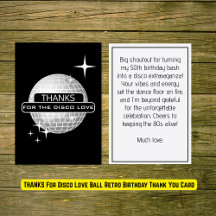 GRACIAS Por Disco Love Ball Retro Cumpleaños