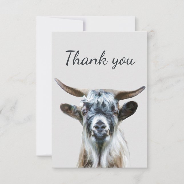 Tarjeta De Agradecimiento Gracias por divertirse, viejo animal de granja de  (Anverso)