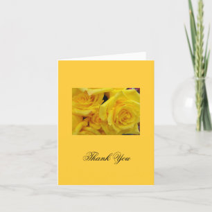 Tarjeta De Agradecimiento gracias por donación flores de rosa amarilla