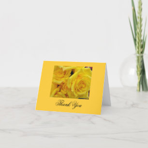 Tarjeta De Agradecimiento gracias por donación flores de rosa amarilla
