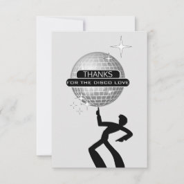 Tarjeta De Agradecimiento GRACIAS POR EL AMOR Disco Divertido Cumpleaños Ret
