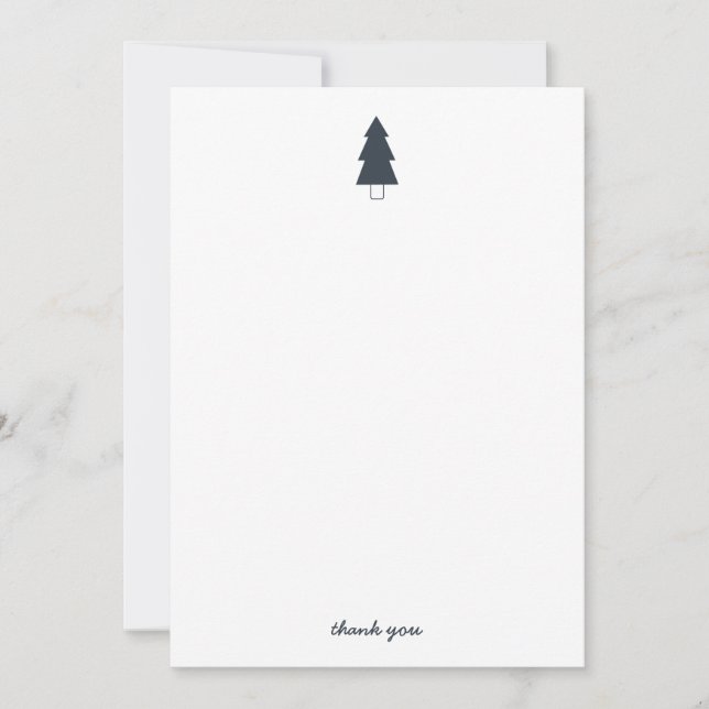 Tarjeta De Agradecimiento Gracias por el árbol de Navidad (Anverso)