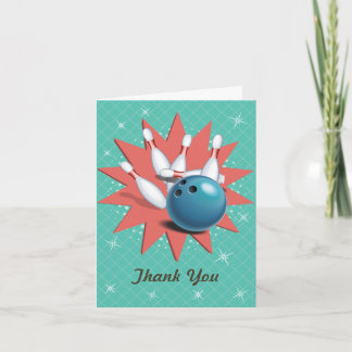 Tarjeta De Agradecimiento Gracias por el boliche retro