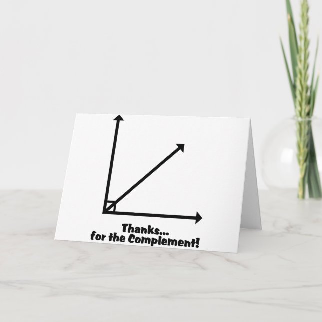 Tarjeta De Agradecimiento gracias por el complemento (Anverso)