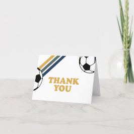 Tarjeta De Agradecimiento Gracias por el cumpleaños de fútbol retro 