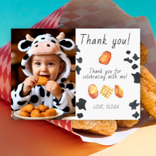 Tarjeta De Agradecimiento Gracias por el cumpleaños de nuestro pequeño nugge